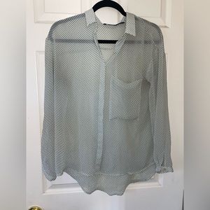 Zara basic button down blouse